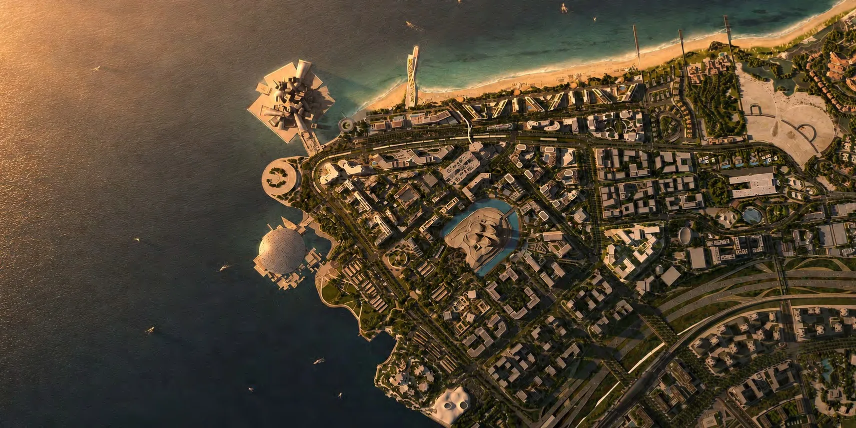 Lunaya masterplan showing lagoons, parks, villas and Lunaya Terraces